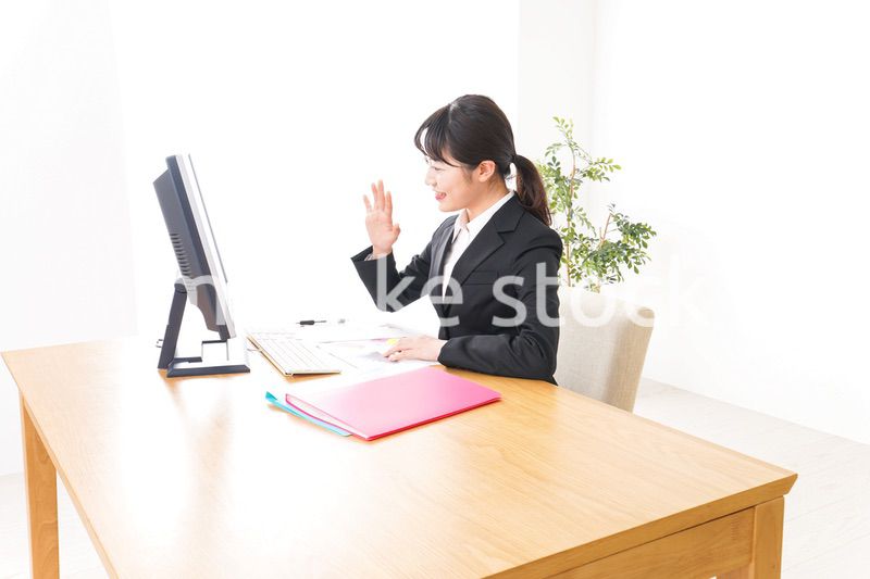 Young business woman at office