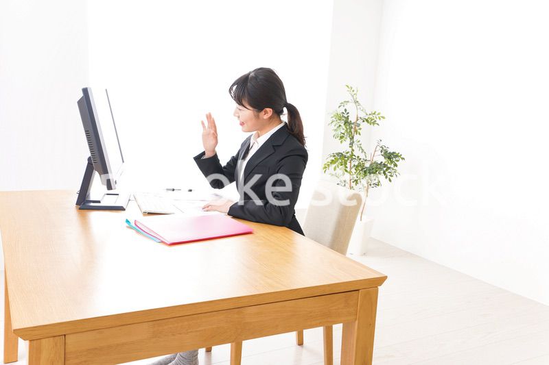 Young business woman at office