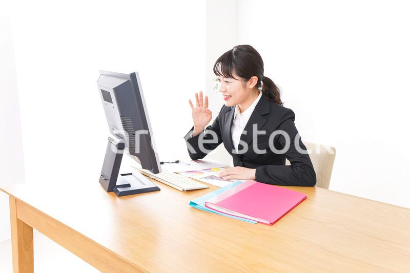 Young business woman at office