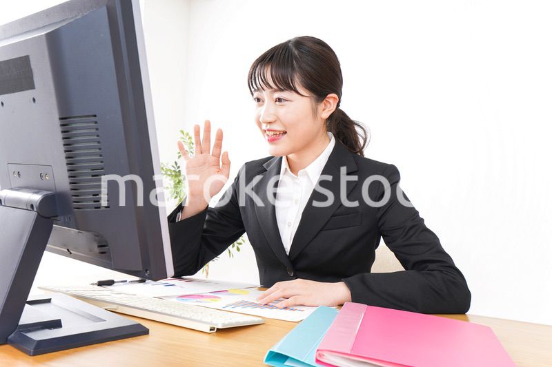 Young business woman at office