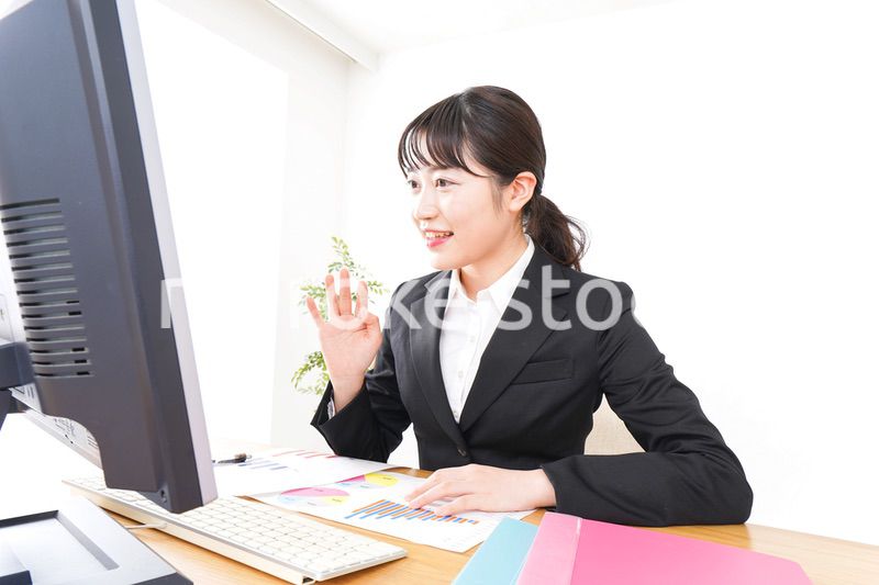 Young business woman at office