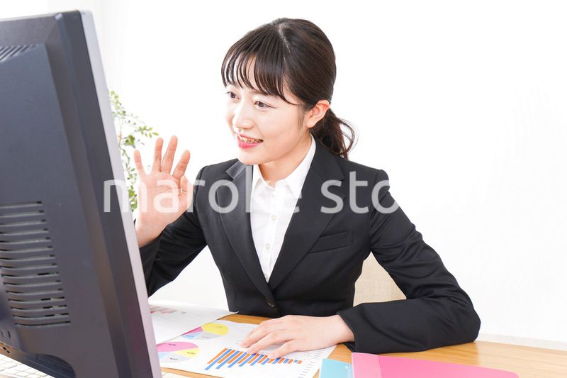Young business woman at office