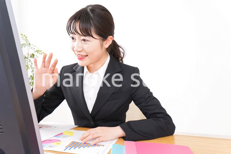 Young business woman at office