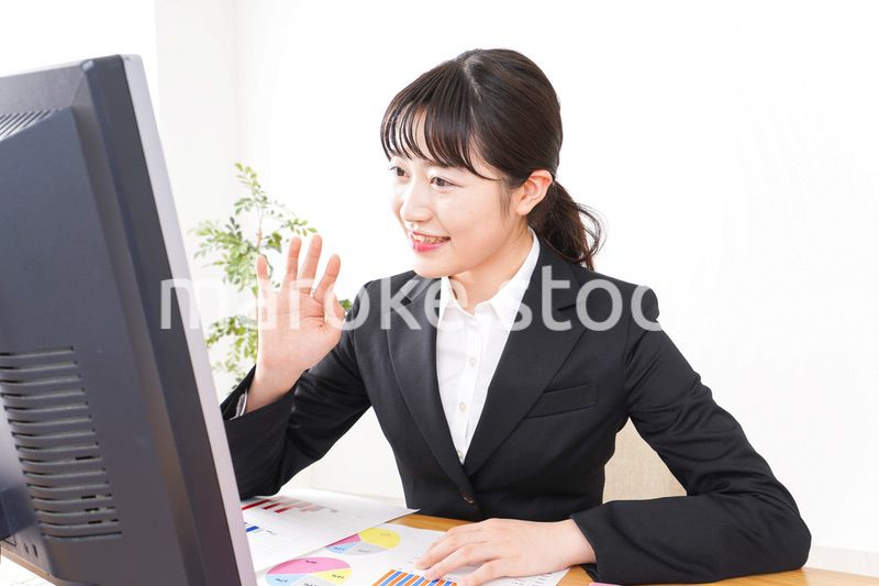 Young business woman at office