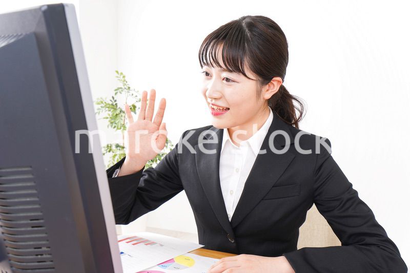 Young business woman at office