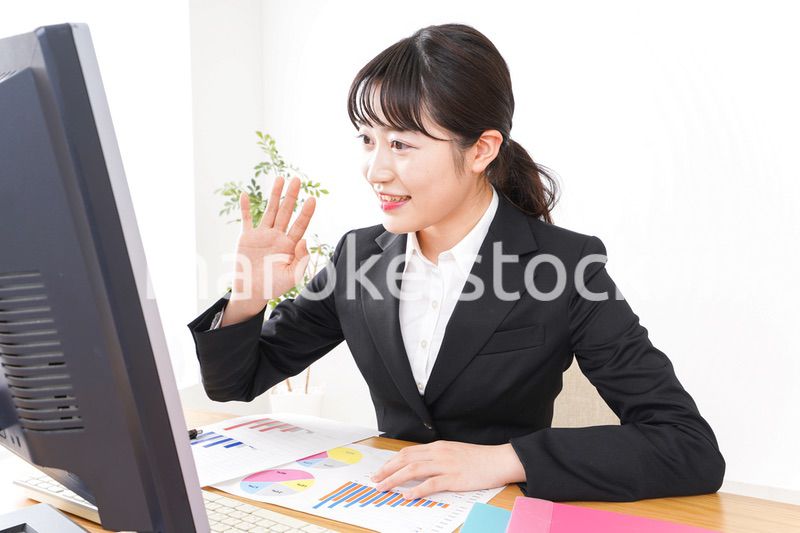 Young business woman at office