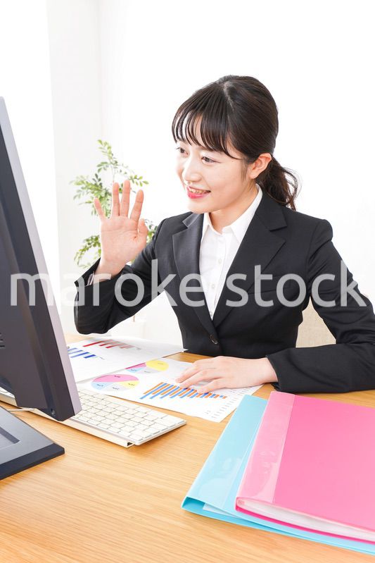 Young business woman at office
