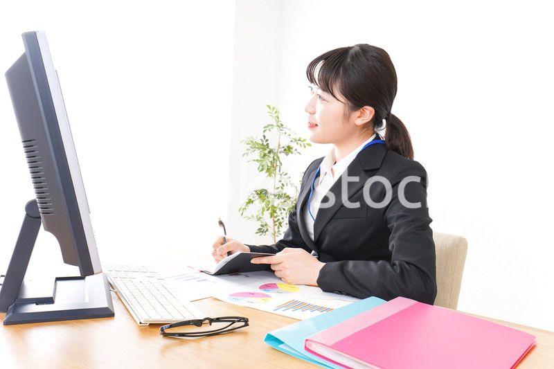 Young business woman at office