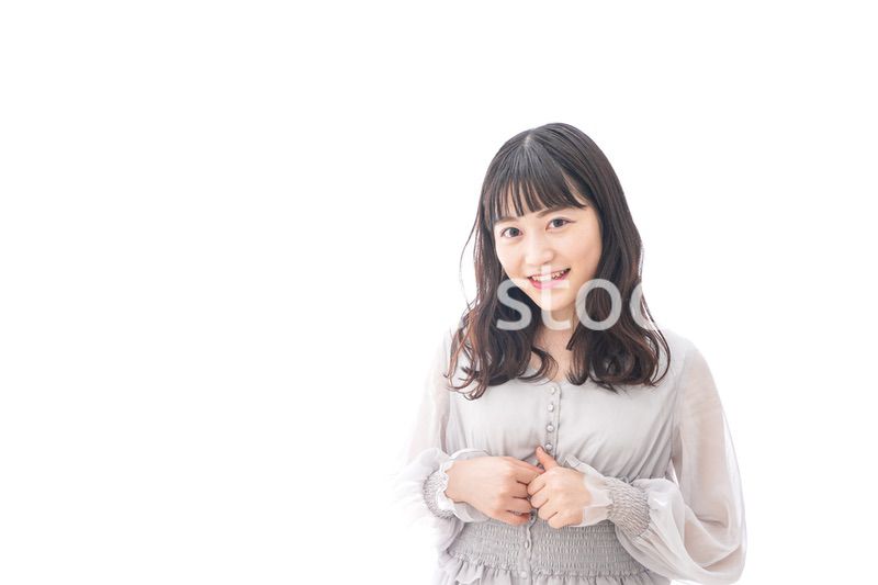 笑顔の若い女性ポートレート