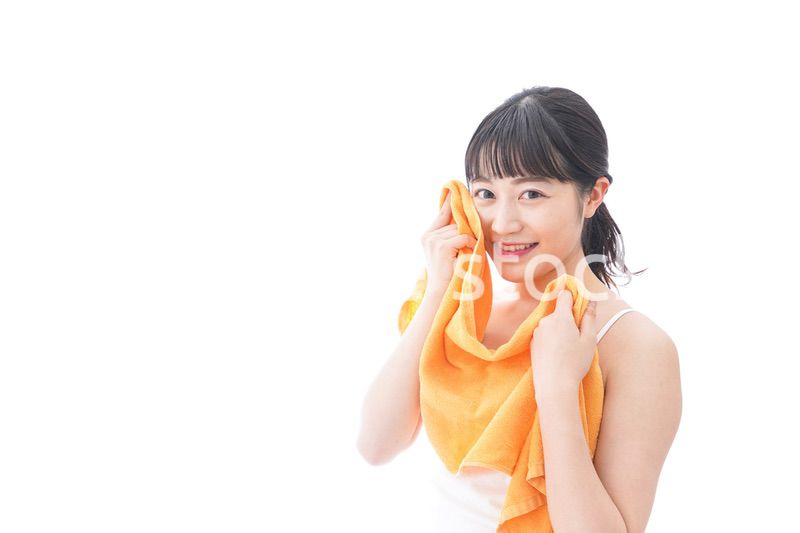 お風呂上がりの女性
