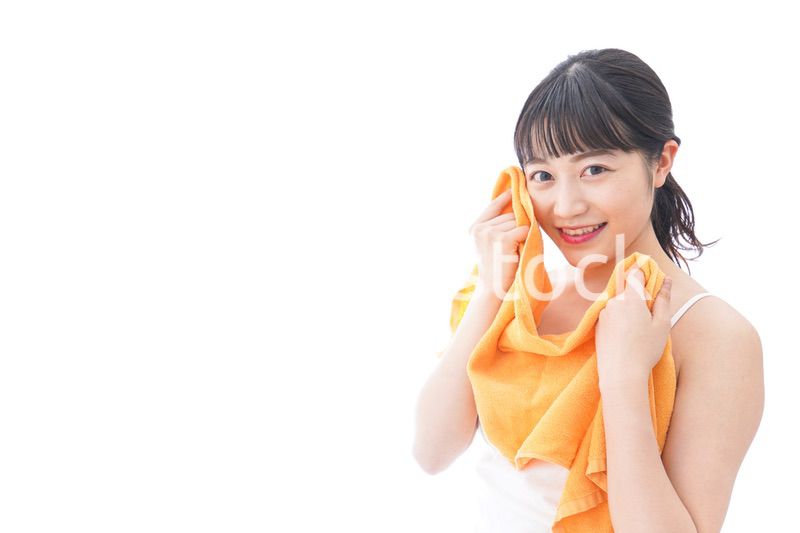 お風呂上がりの女性