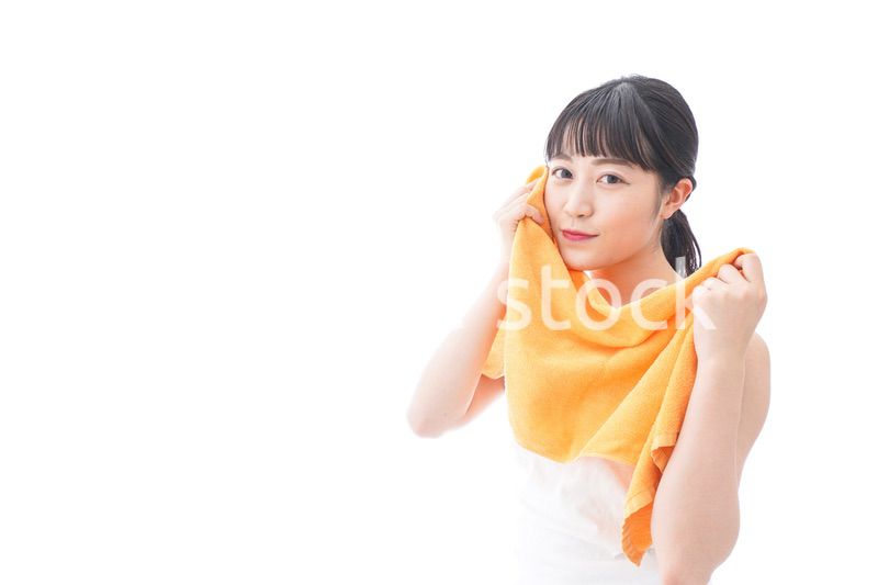 お風呂上がりの女性