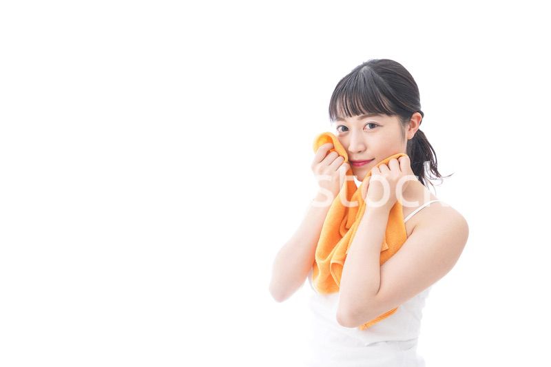 お風呂上がりの女性