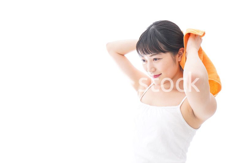 お風呂上がりの女性