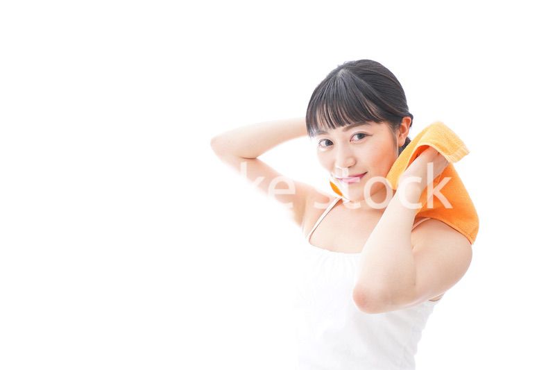 お風呂上がりの女性