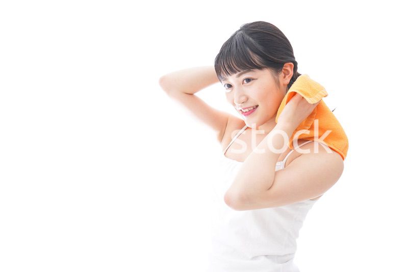 お風呂上がりの女性