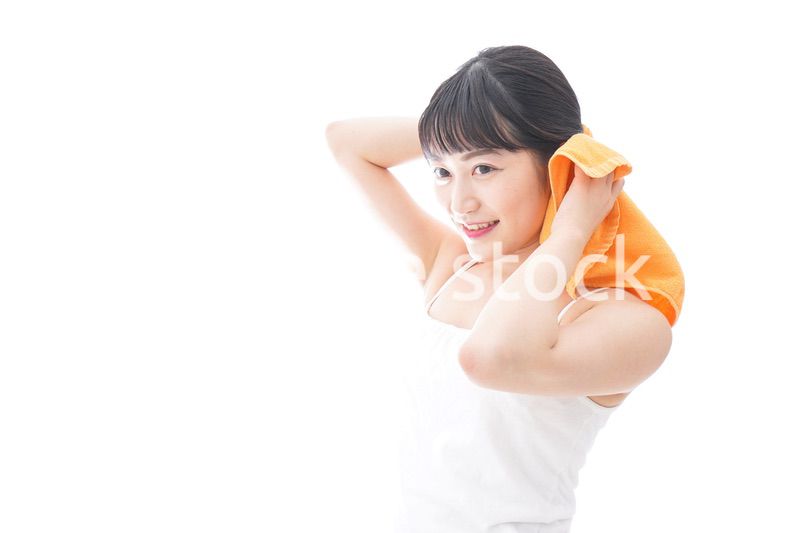 お風呂上がりの女性