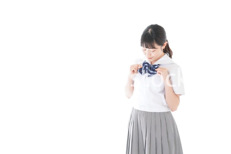 制服姿の女子学生ポートレート