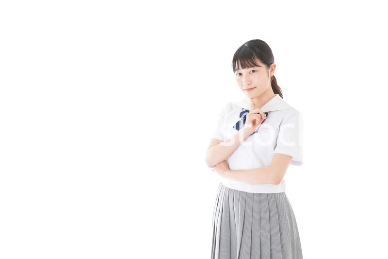 制服姿の女子学生ポートレート