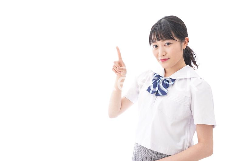 ポイントを指差す学生