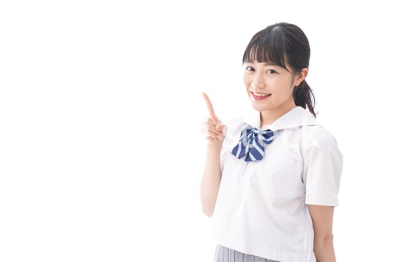 ポイントを指差す学生