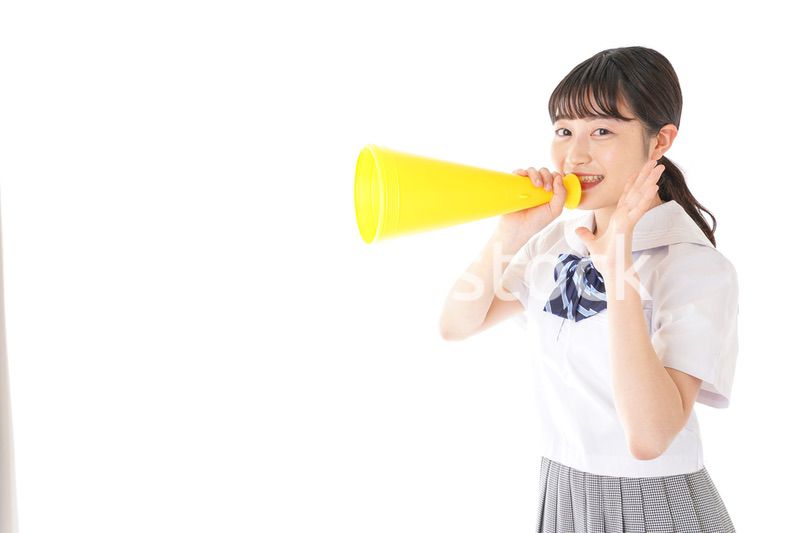 応援をする学生