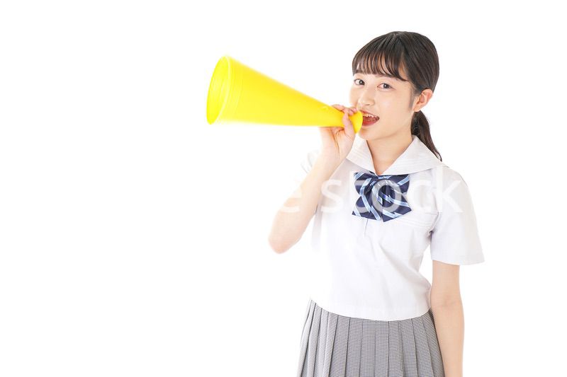 応援をする学生