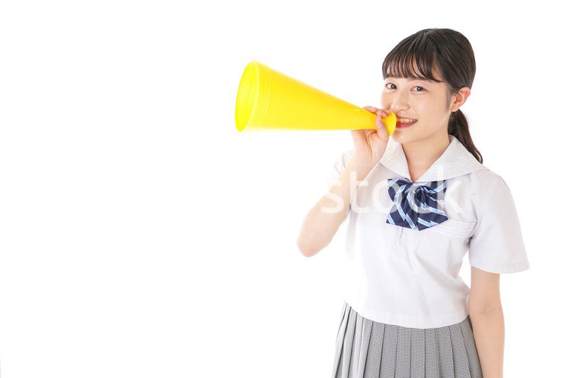 応援をする学生