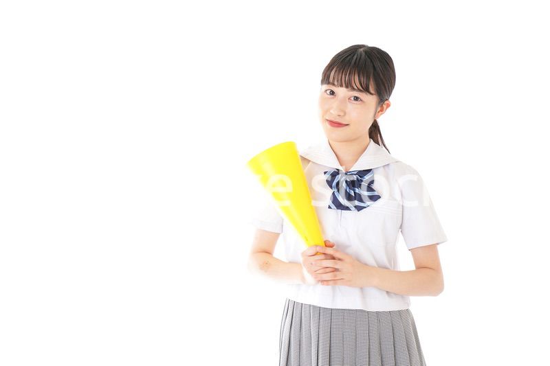 応援をする学生