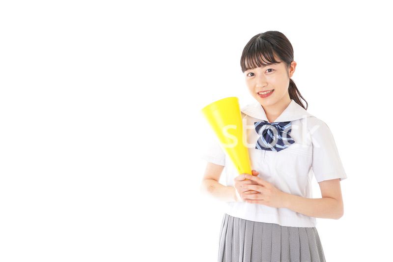 応援をする学生