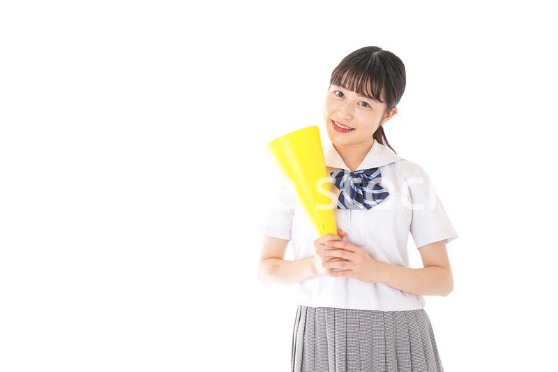 応援をする学生