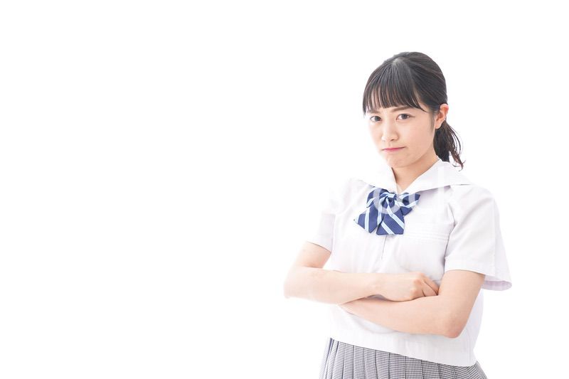 怒る女子学生