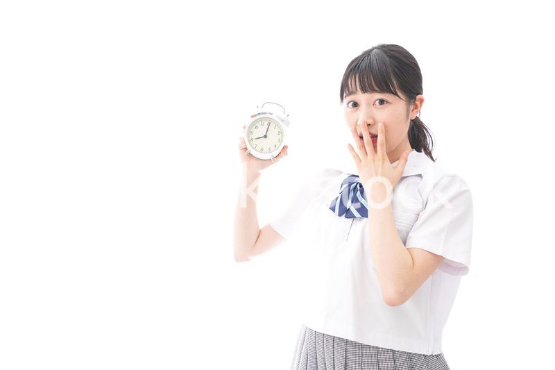 寝坊をする学生