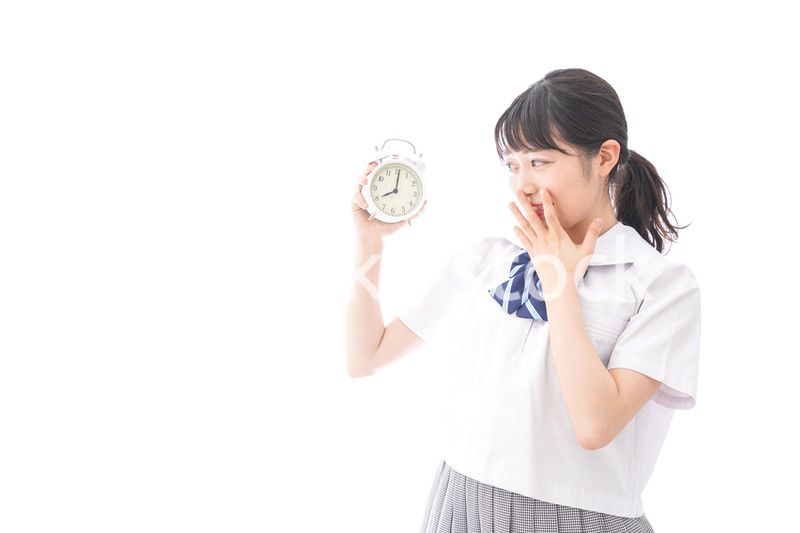 寝坊をする学生