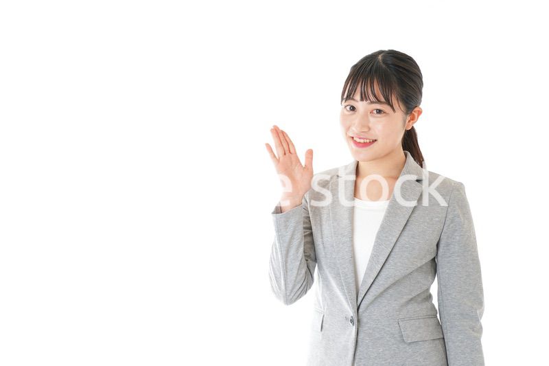 ポイントを指差すビジネスウーマン