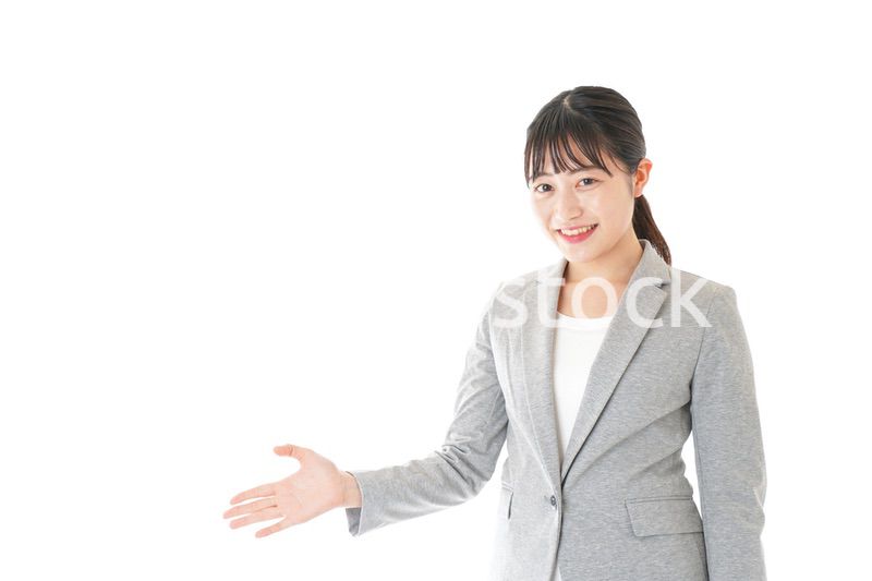 ご案内をするビジネスウーマン