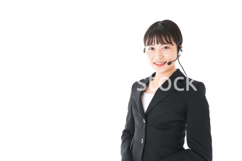 若い女性オペレーター・同時通訳イメージ