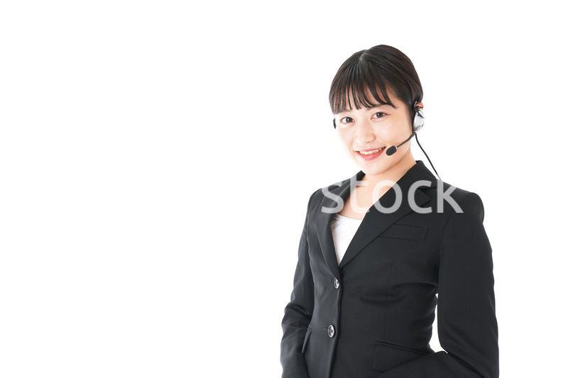 若い女性オペレーター・同時通訳イメージ