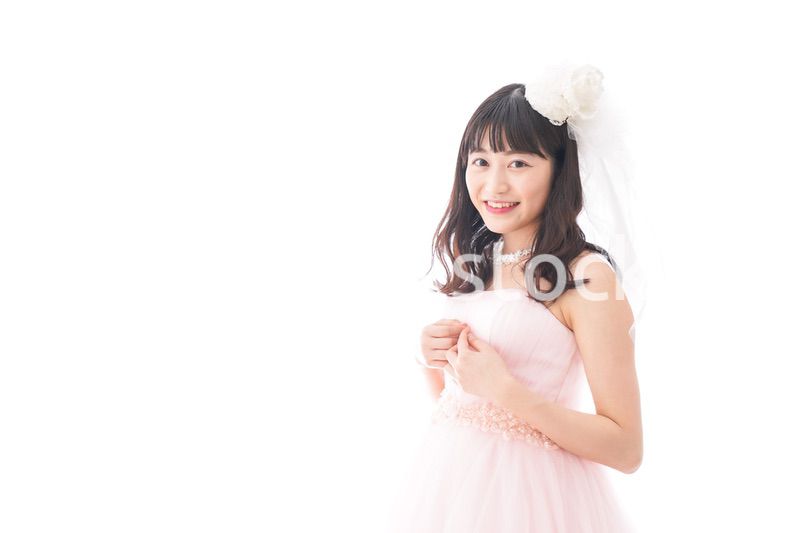 ドレスを着た若い花嫁