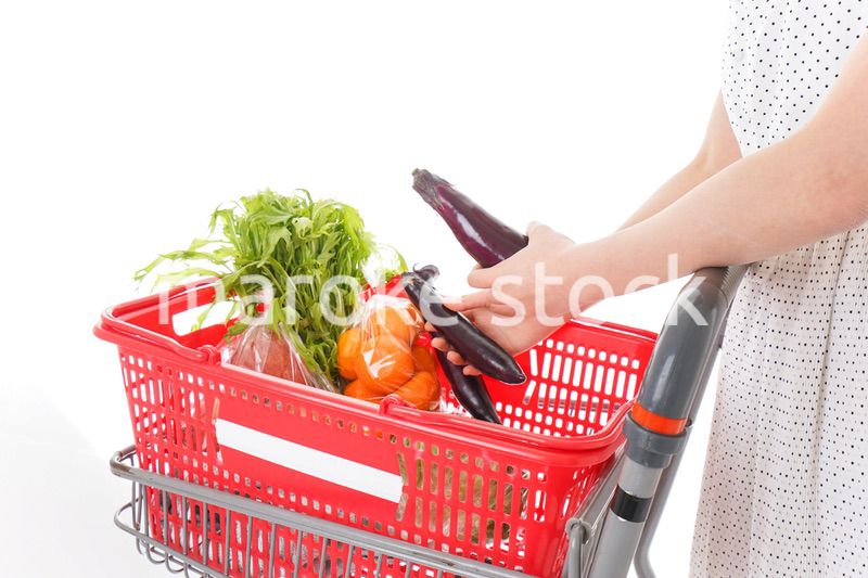 買い物をする若い主婦