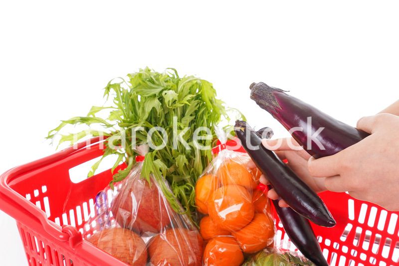 買い物をする若い主婦