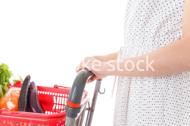 買い物をする若い主婦