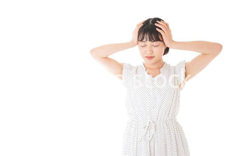 高熱を出す若い女性