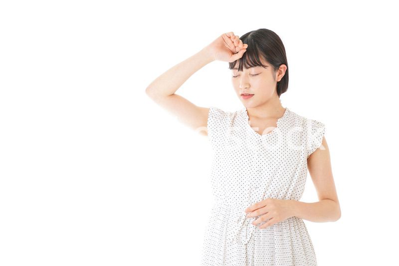 高熱を出す若い女性