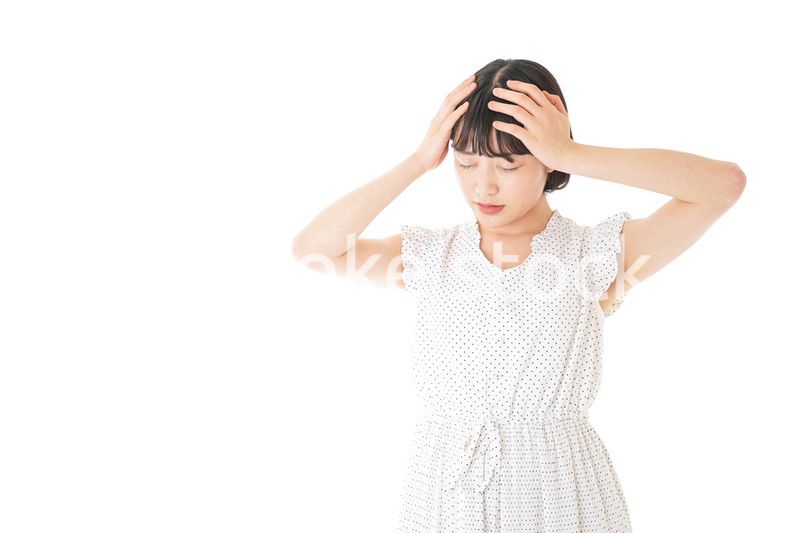 高熱を出す若い女性