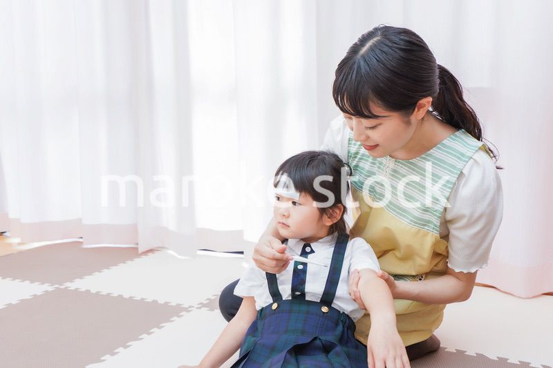 熱が出た園児