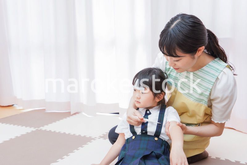 熱が出た園児