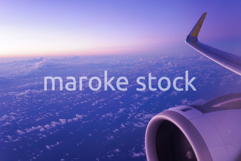 飛行機の窓からの風景