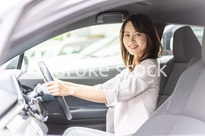 車を運転するビジネスウーマン
