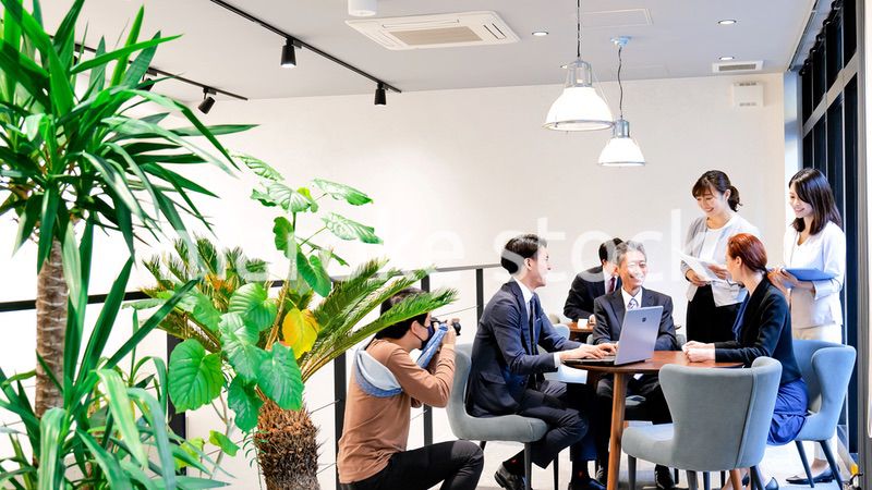 ストックフォト撮影現場